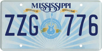 MS license plate ZZG776