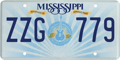 MS license plate ZZG779