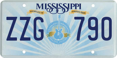 MS license plate ZZG790