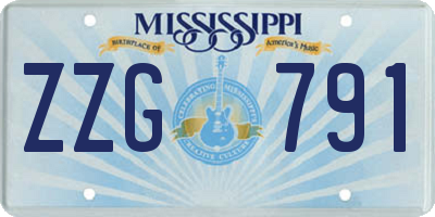 MS license plate ZZG791