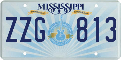 MS license plate ZZG813