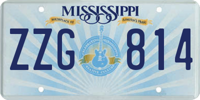 MS license plate ZZG814