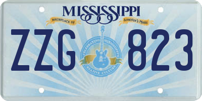 MS license plate ZZG823