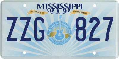 MS license plate ZZG827