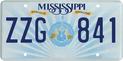 MS license plate ZZG841