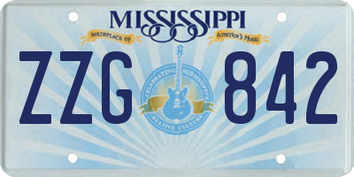 MS license plate ZZG842