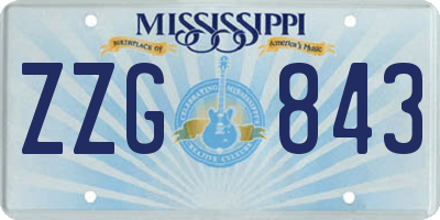 MS license plate ZZG843