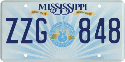 MS license plate ZZG848