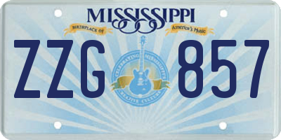 MS license plate ZZG857