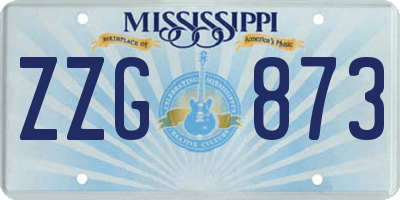 MS license plate ZZG873