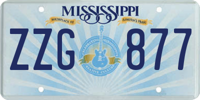 MS license plate ZZG877