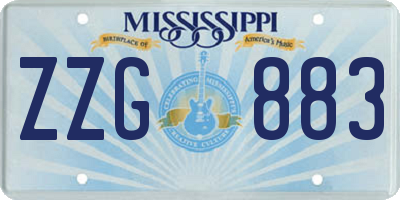 MS license plate ZZG883