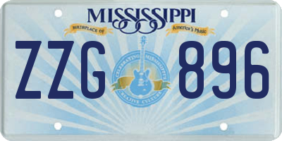 MS license plate ZZG896