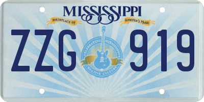 MS license plate ZZG919