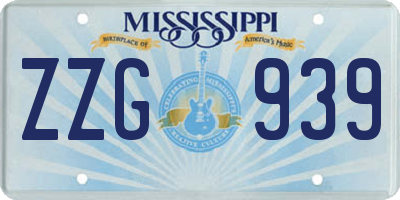 MS license plate ZZG939