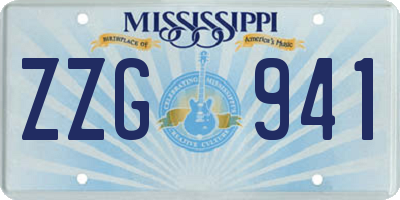 MS license plate ZZG941