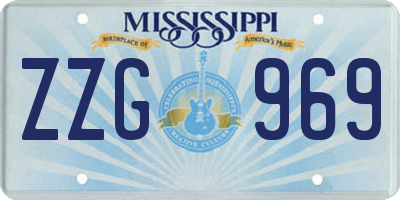 MS license plate ZZG969