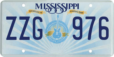 MS license plate ZZG976