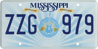 MS license plate ZZG979