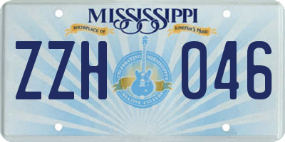 MS license plate ZZH046