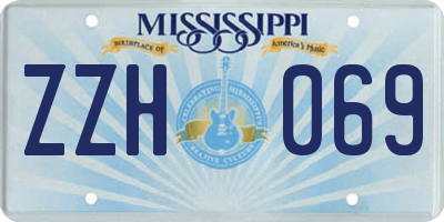 MS license plate ZZH069
