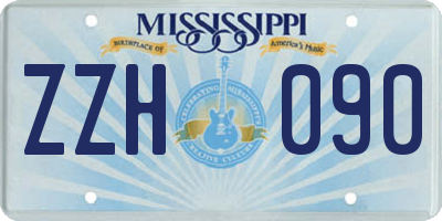 MS license plate ZZH090