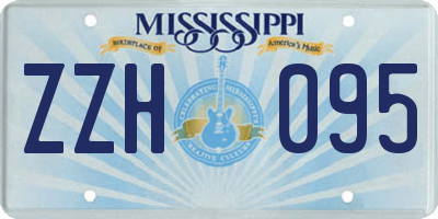 MS license plate ZZH095