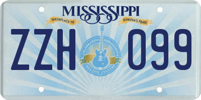 MS license plate ZZH099
