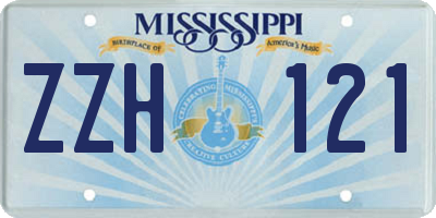 MS license plate ZZH121