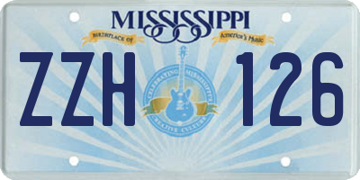 MS license plate ZZH126