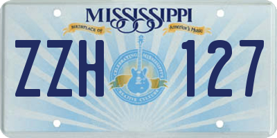 MS license plate ZZH127