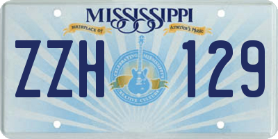 MS license plate ZZH129