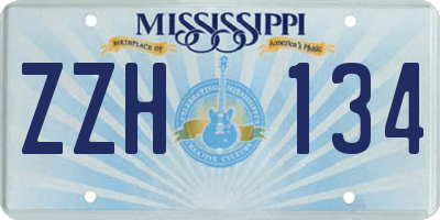 MS license plate ZZH134