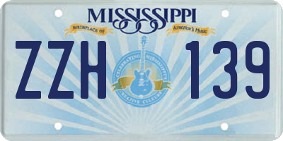 MS license plate ZZH139
