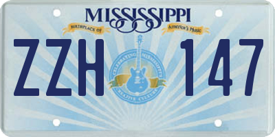 MS license plate ZZH147