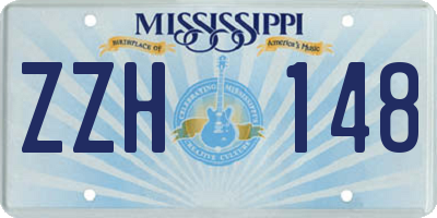 MS license plate ZZH148