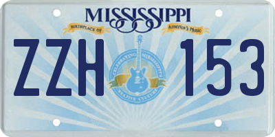 MS license plate ZZH153