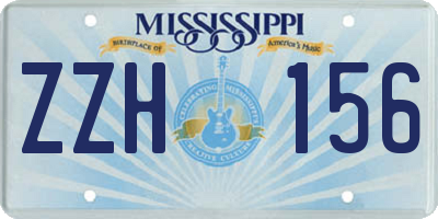 MS license plate ZZH156