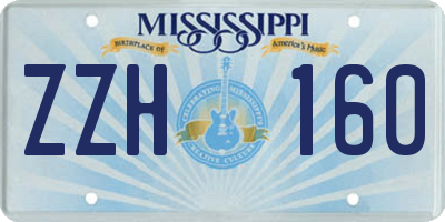 MS license plate ZZH160