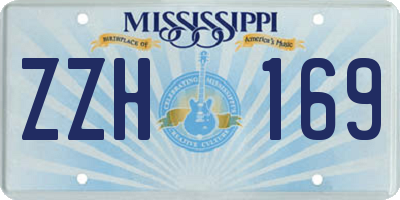 MS license plate ZZH169