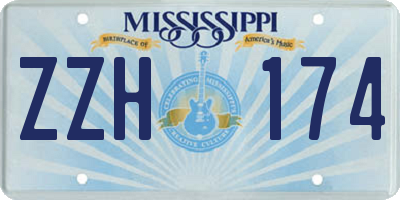 MS license plate ZZH174