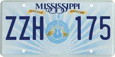 MS license plate ZZH175
