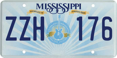 MS license plate ZZH176