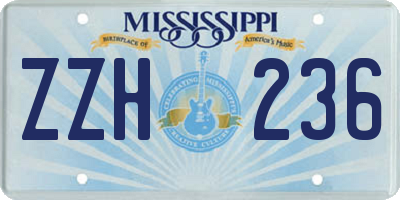 MS license plate ZZH236