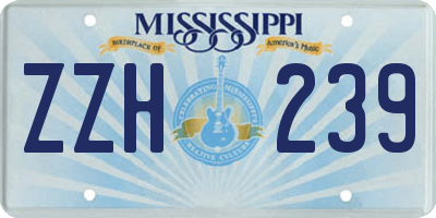 MS license plate ZZH239