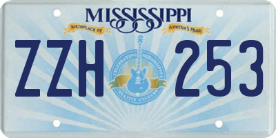 MS license plate ZZH253