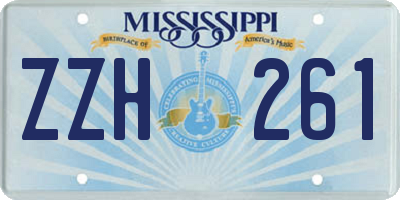 MS license plate ZZH261