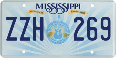 MS license plate ZZH269
