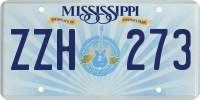 MS license plate ZZH273