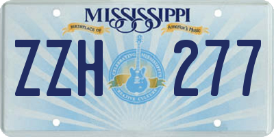 MS license plate ZZH277